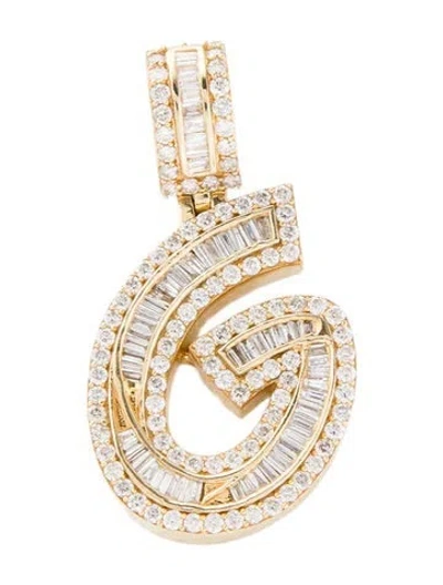 Pre-owned Pendant 14k 1.85ctw Diamond Letter 'g'  In Multi