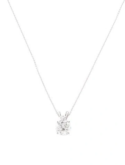 Pre-owned Pendant 14k 1.86ct Lab-grown Diamond  Necklace, 18" In Multi