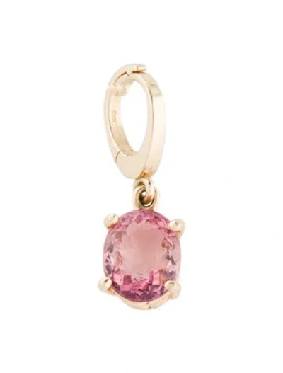 Pre-owned Pendant 14k 1.90ct Tourmaline Hinged  Charm, 0.75" In Multi