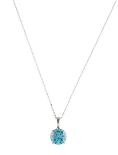 Pre-owned Pendant 14k 1.97ctw Lab-grown Diamond  Necklace, 17.5" In Multi