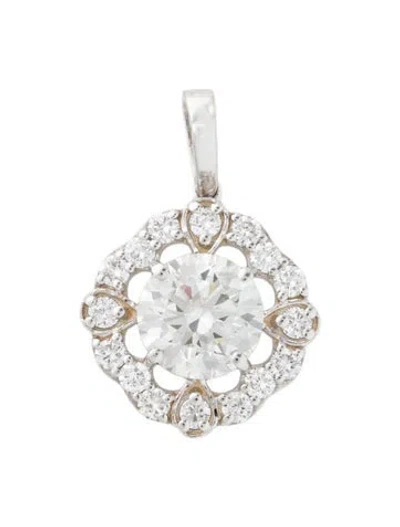 Pre-owned Pendant 14k 1.99ctw Lab-grown Diamond , 1" In Multi