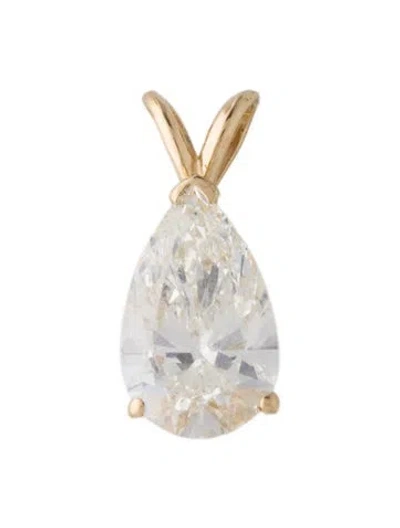Pre-owned Pendant 14k 2.00ct Lab-grown Diamond , 0.5" In Multi