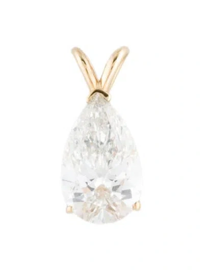 Pre-owned Pendant 14k 2.00ct Lab-grown Diamond , 0.5" In Multi