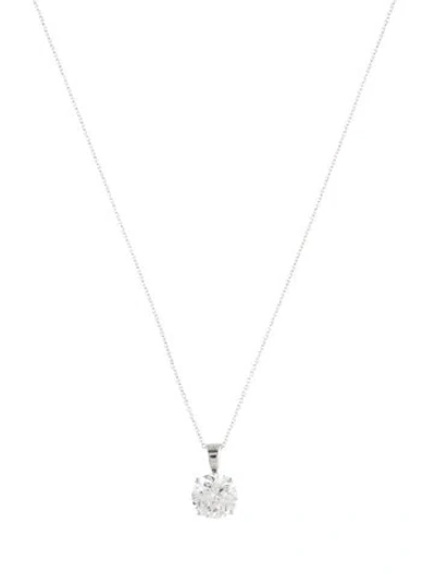 Pre-owned Pendant 14k 2.00ctw Lab-grown Diamond  Necklace, 16" In Multi