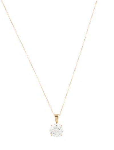 Pre-owned Pendant 14k 2.00ctw Lab-grown Diamond  Necklace, 18" In Multi