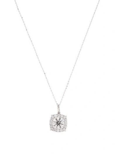 Pre-owned Pendant 14k 2.00ctw Lab-grown Diamond  Necklace, 18" In Multi