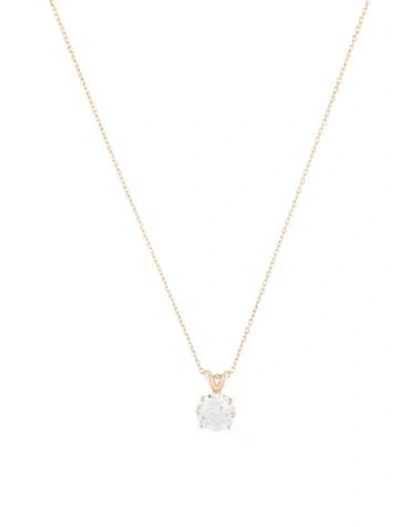 Pre-owned Pendant 14k 2.00ctw Lab-grown Diamond Solaitire  Necklace, 18" In Multi