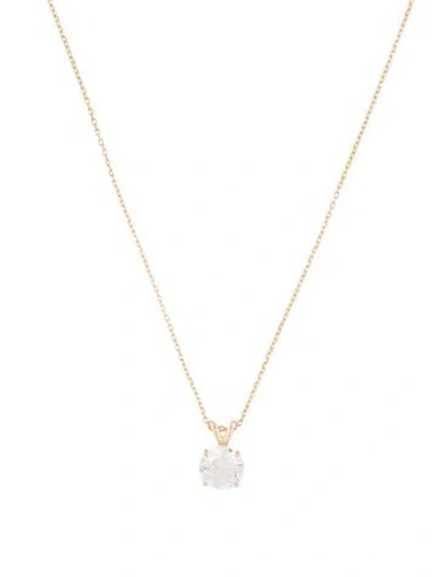 Pre-owned Pendant 14k 2.00ctw Lab-grown Diamond Soliiatire  Necklace, 18" In Multi