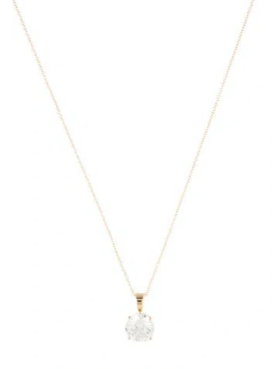 Pre-owned Pendant 14k 2.01ctw Lab-grown Diamond  Necklace, 18" In Multi