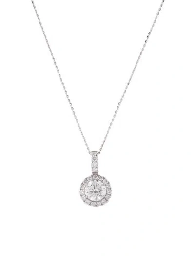 Pre-owned Pendant 14k 2.01ctw Lab-grown Diamond  Necklace, 18" In Multi