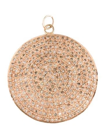 Pre-owned Pendant 14k 2.02ctw Diamond Disc  In Multi