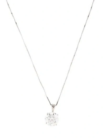 Pre-owned Pendant 14k 2.05ct Lab-grown Diamond  Necklace, 18.25" In Multi
