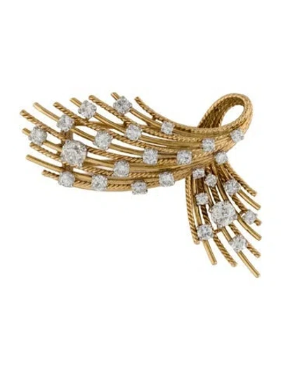 Pre-owned Pendant 14k 2.07ctw Diamond Brooch  In Multi