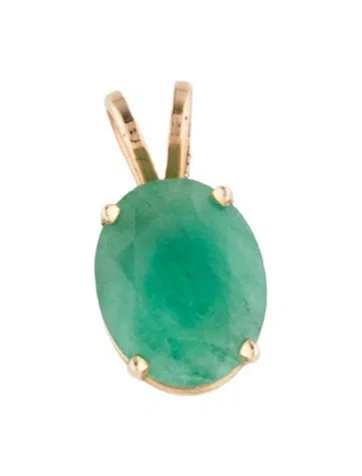 Pre-owned Pendant 14k 2.07ctw Emerald Basket  In Multi