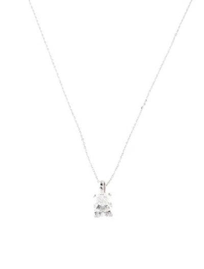 Pre-owned Pendant 14k 2.08ct Lab-grown Diamond  Necklace, 18" In Multi