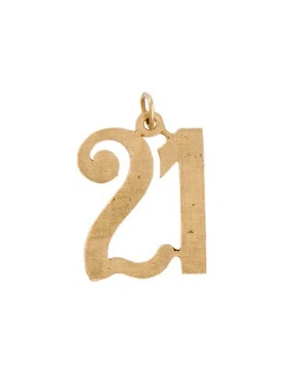 Pre-owned Pendant 14k '21'  In Multi