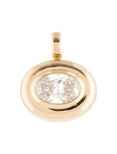Pre-owned Pendant 14k 2.11ct Lab-grown Diamond  In Multi