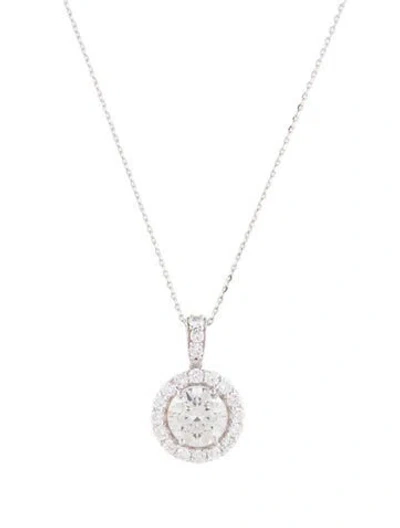 Pre-owned Pendant 14k 2.19ctw Lab-grown Diamond  Necklace, 18" In Multi