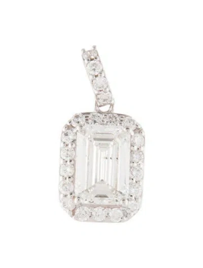 Pre-owned Pendant 14k 2.23ct Lab-grown Diamond Solitaire  In Multi
