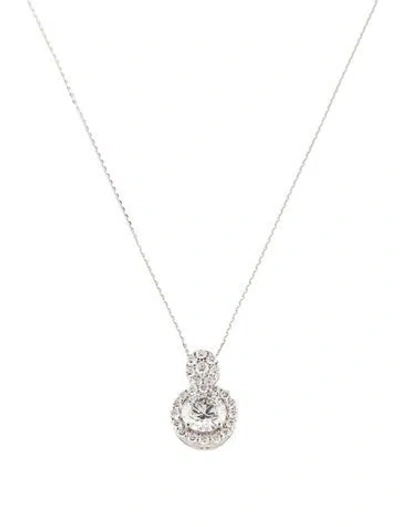 Pre-owned Pendant 14k 2.29ctw Lab-grown Diamond  Necklace, 17.75" In Multi