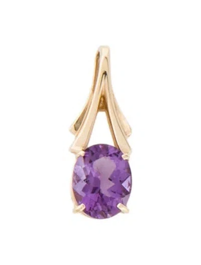 Pre-owned Pendant 14k 2.34ct Amethyst  In Multi