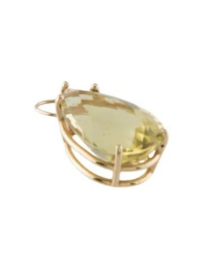 Pre-owned Pendant 14k 23.61ct Quartz  In Multi