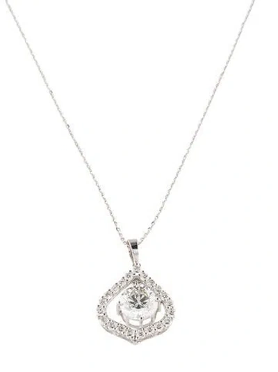 Pre-owned Pendant 14k 2.36ctw Lab-grown Diamond  Necklace, 18" In Multi