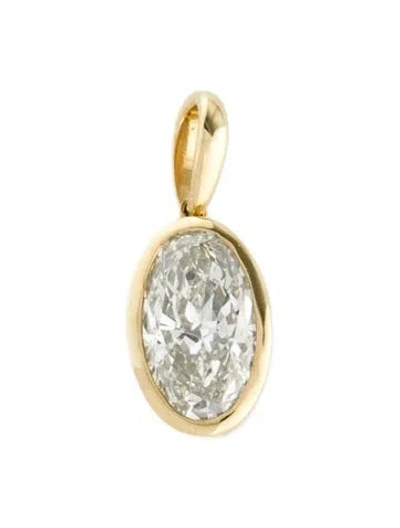 Pre-owned Pendant 14k 2.56ct Lab-grown Diamond  In Multi