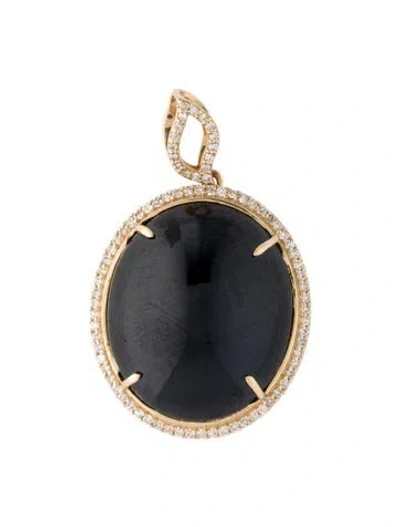 Pre-owned Pendant 14k 25.96ct Sapphire & Diamond  In Multi