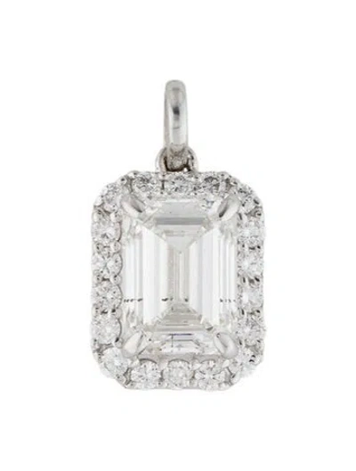 Pre-owned Pendant 14k 2.60ct Lab-grown Diamond  In Multi