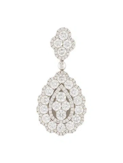 Pre-owned Pendant 14k 2.61ctw Diamond Pear , 1.25" In Multi