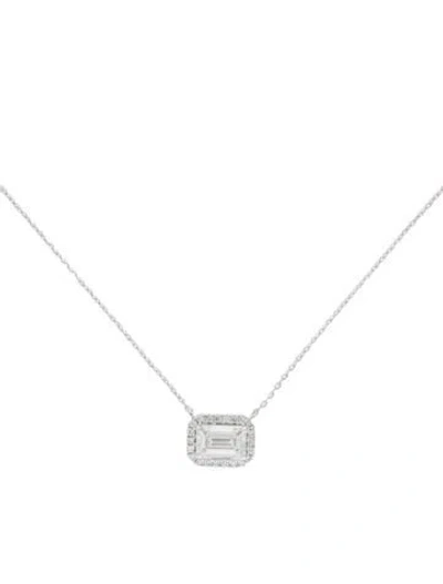 Pre-owned Pendant 14k 2.62ctw Lab-grown Diamond  Necklace, 16.5" In Multi