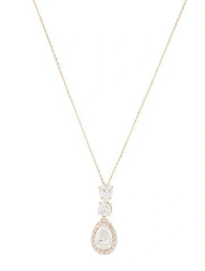 Pre-owned Pendant 14k 2.67ctw Lab-grown Diamond  Necklace, 18" In Multi