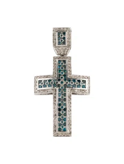 Pre-owned Pendant 14k 2.70ctw Diamond Cross  In Multi