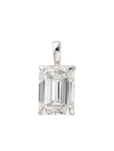 Pre-owned Pendant 14k 2.72ctw Lab-grown Diamond , 0.5" In Multi