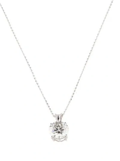 Pre-owned Pendant 14k 2.81ctw Lab-grown Diamond  Necklace, 18" In Multi