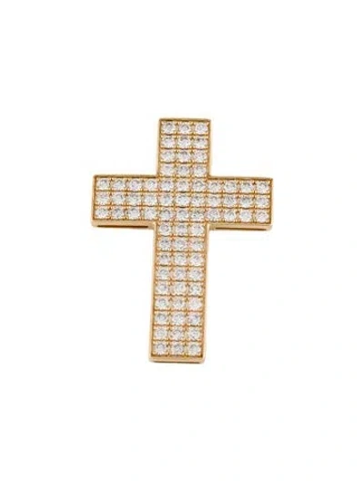 Pre-owned Pendant 14k 2.88ctw Diamond Cross  In Multi