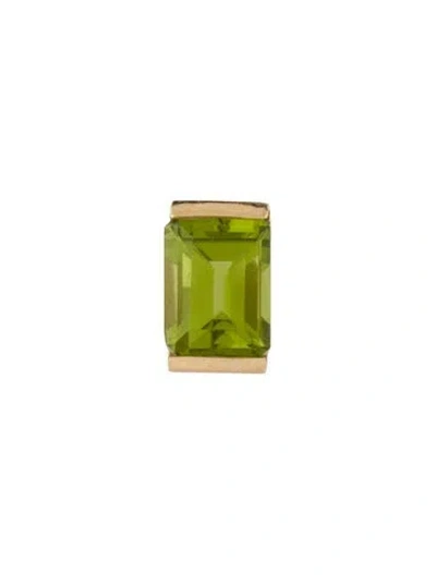 Pre-owned Pendant 14k 2.89ct Peridot Solitaire , 0.5" In Multi
