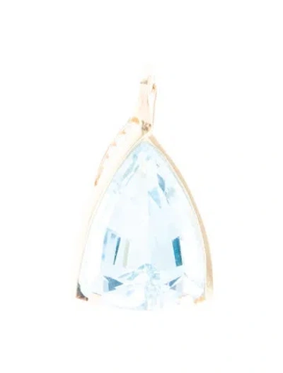 Pre-owned Pendant 14k 29.77ct Topaz & Diamond  In Multi