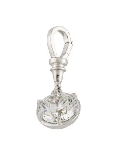 Pre-owned Pendant 14k 3.00ct Lab-grown Diamond , 1" In Multi