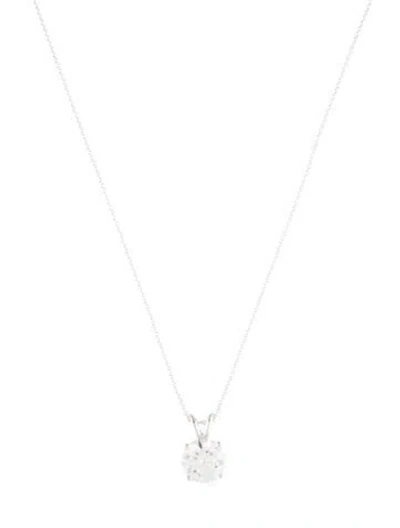 Pre-owned Pendant 14k 3.00ct Lab-grown Diamond  Necklace, 18" In Multi