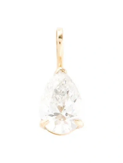 Pre-owned Pendant 14k 3.02ct Lab-grown Diamond , 0.75" In Multi