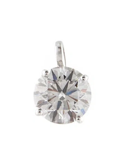 Pre-owned Pendant 14k 3.04ct Lab-grown Diamond  In Multi