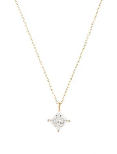 Pre-owned Pendant 14k 3.06ct Lab-grown Diamond  Necklace, 18" In Multi