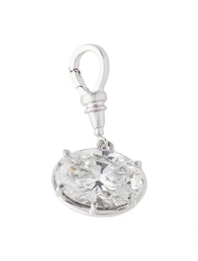 Pre-owned Pendant 14k 3.08ct Lab-grown Diamond , 1" In Multi