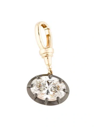 Pre-owned Pendant 14k 3.10ctw Lab-grown Diamond  In Multi