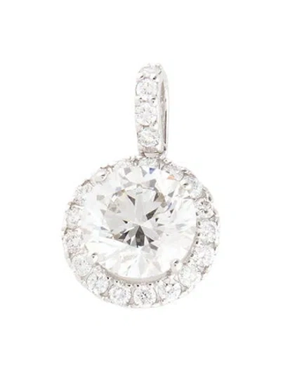 Pre-owned Pendant 14k 3.20ctw Lab-grown Diamond  In Multi