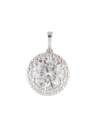 Pre-owned Pendant 14k 3.29ctw Lab-grown Diamond  In Multi