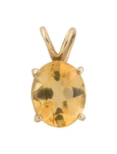 Pre-owned Pendant 14k 3.40ct Citrine  In Multi