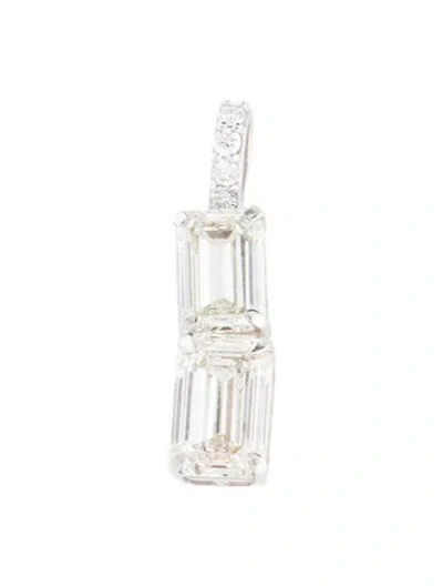 Pre-owned Pendant 14k 3.41ctw Lab-grown Diamond  In Multi